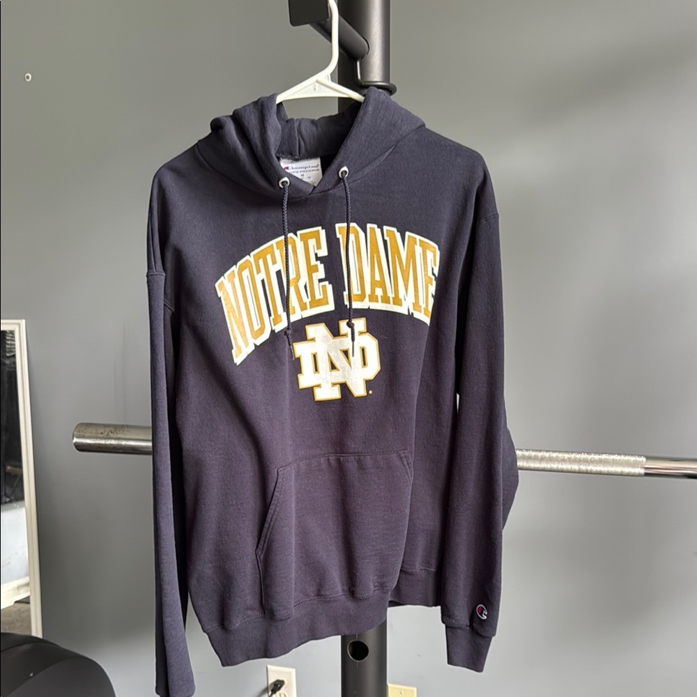 Champion Notre Dame Hoodie in Navy and Gold